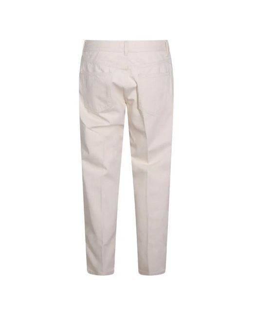 Lardini White Button Jeans for men