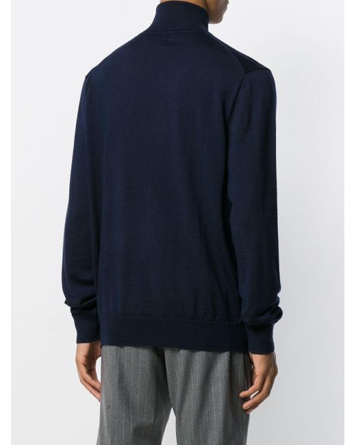 Maglione a collo altoPolo Ralph Lauren in Lana da Uomo colore Blu - Lyst