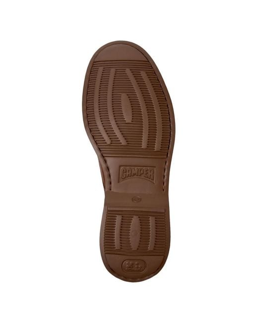 Camper Brown Norman Leather Lace-Up Shoes for men