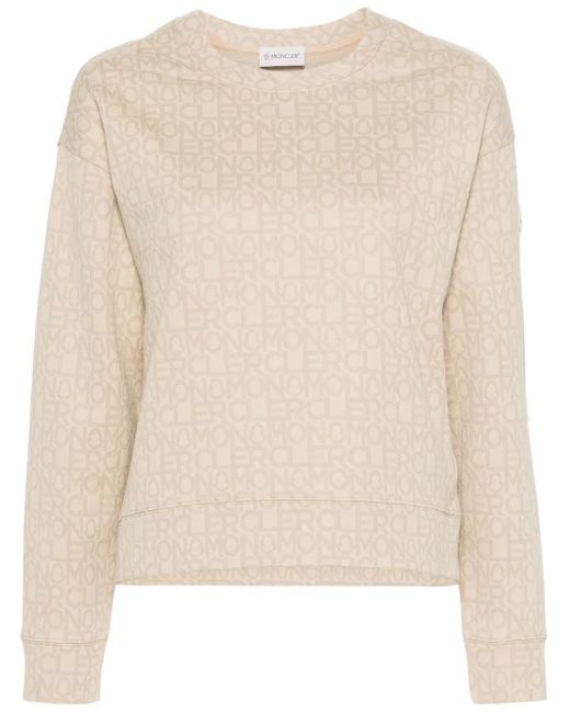 Moncler Natural Monogram-Jacquard Sweatshirt