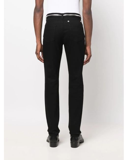 Givenchy Black Slim Fit Jeans With Metallic Details For for men