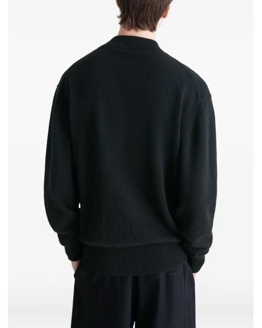 Lemaire Blue Pullover mit Stehkragen