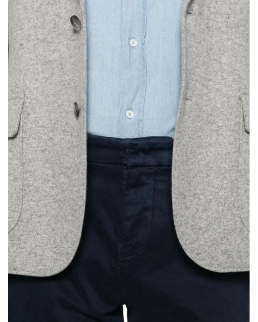 Dondup Blue Belt-Loop Trousers for men