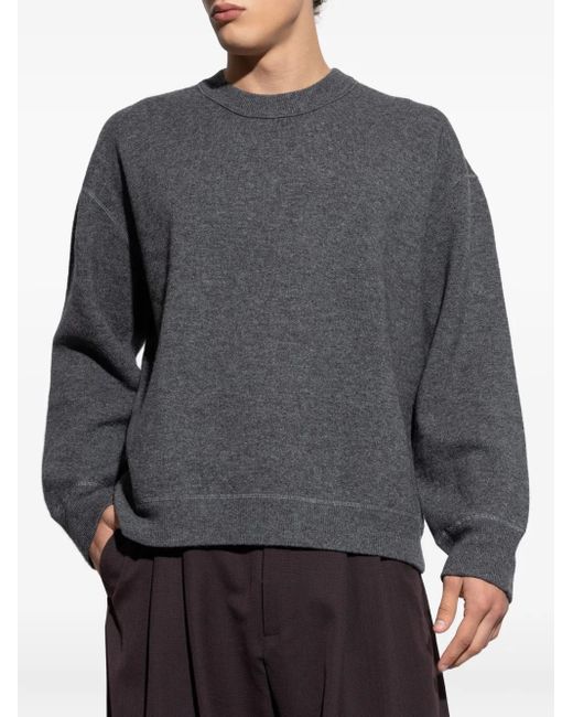 Studio Nicholson Gray Round-neck Wool Sweater for men