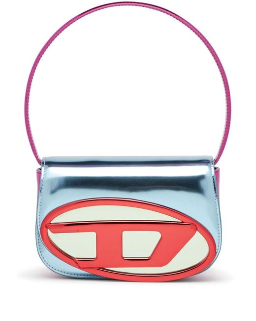 DIESEL 1dr - Iconic Shoulder Bag In Mirror Leather - Shoulder Bags - Woman - Multicolor