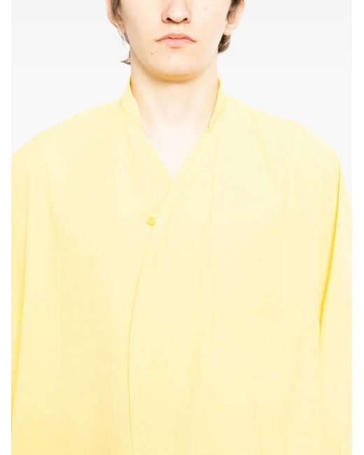 Jacquemus Yellow Wrap Pocket Shirt for men