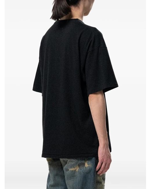 KAMIYA Black Graphic-Print T-Shirt for men