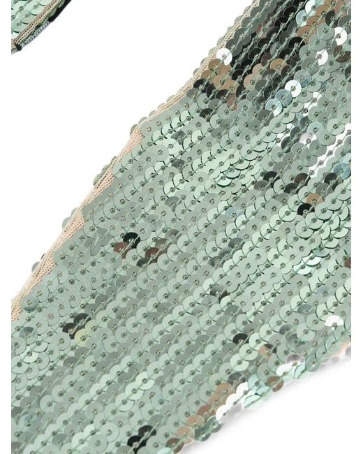 DSquared² Green Sequin-Embellished Scarf