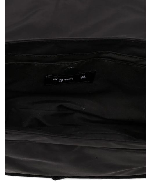 Agnes B. Black Logo-Patch Messenger Bag for men