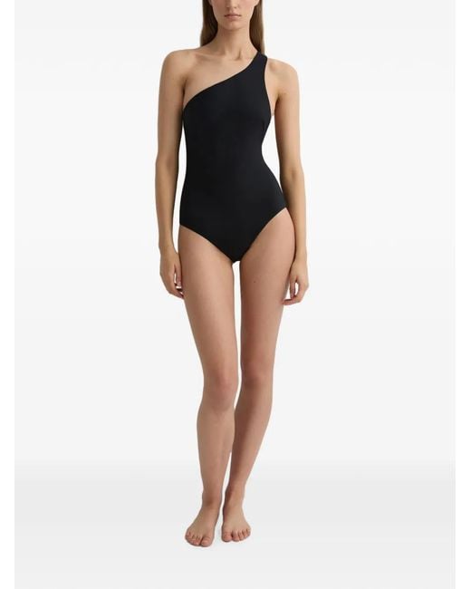 Bondi Born Black Colette One-Shoulder Swimsuit