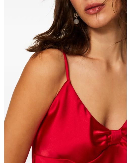 Twinset Red Knot Satin Top