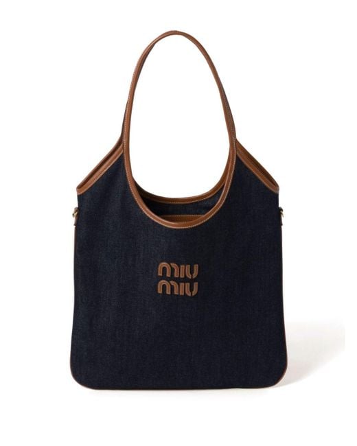 Miu Miu Blue Ivy Denim Tote Bag