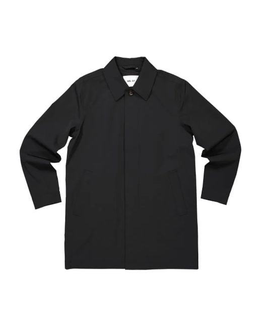 NN07 Black A Mid-Length, Lightweight, Transseasonal Coat Made From Breathable, Waterproof Technical Fabric for men