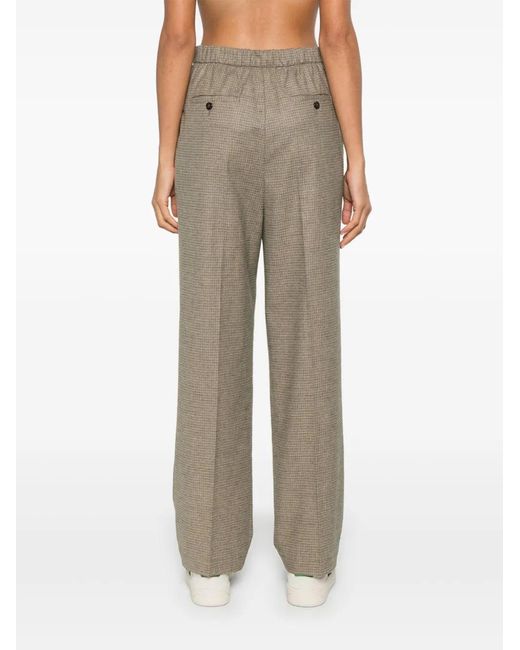 Pinko Natural Check-Pattern Trousers