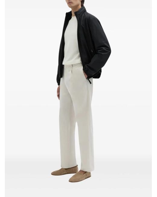 Agnona Black Zip Nylon Caban Jacket for men
