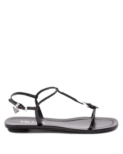 Prada Brown Thong-Strap Sandals