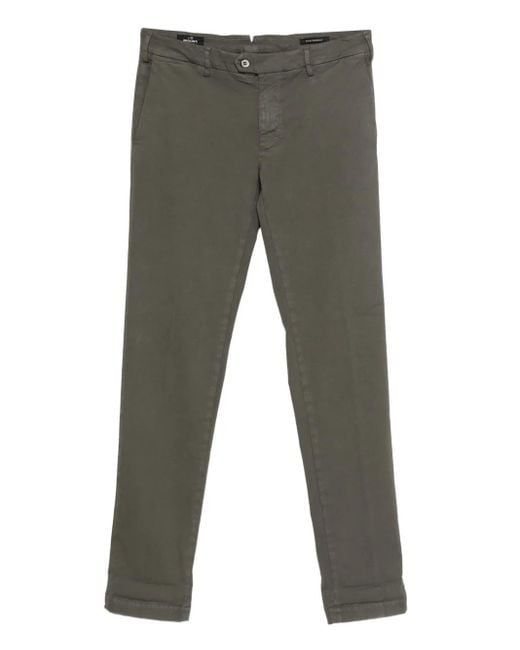 Mason's Gray Cuffed Straight-Leg Trousers for men