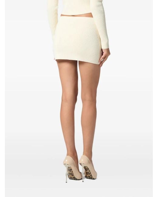 Philipp Plein Natural Signature Mini Skirt
