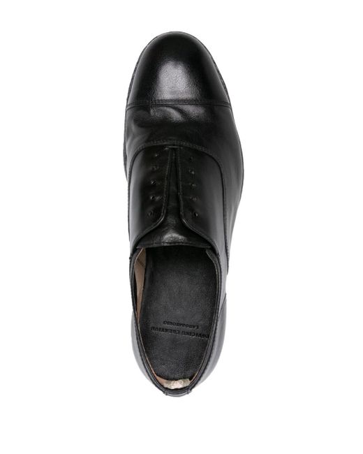 Officine Creative Black Anatomia Leather Derby Shoes for men