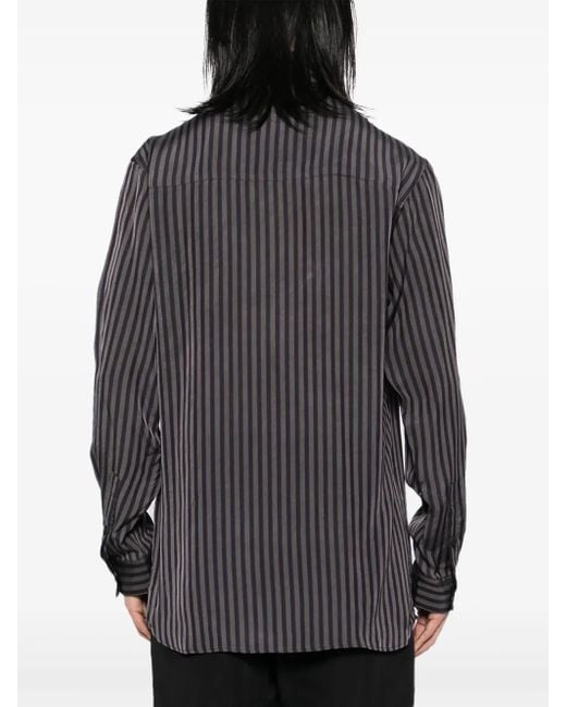 Yohji Yamamoto Gray Striped Shirt for men