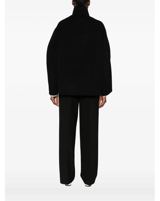 Rohe Black Double-Faced Wool Coat