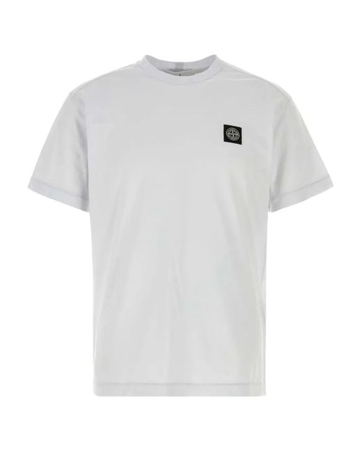Stone Island Katoenen T-Shirt in het White voor heren