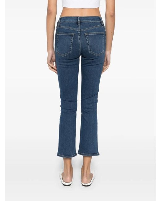 FRAME Blue Le High Straight Jeans
