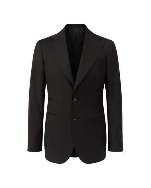 Franzese Collection Black Beckham Single-Breasted Blazer for men