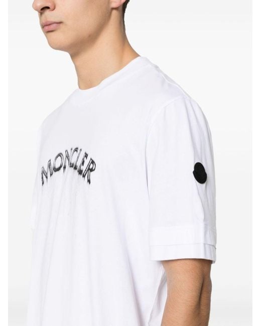 Moncler White Logo T-shirt for men