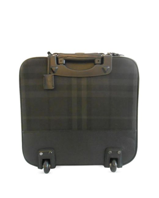 Burberry Black Check-Print Trolley Suitcase for men