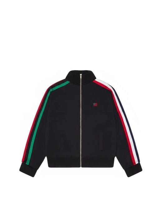 DENIM TEARS Black Stripe-Detail Jacket for men