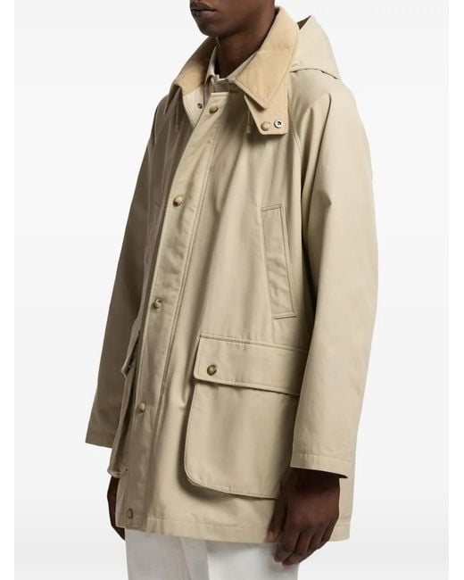 Ralph Lauren Natural Corduroy-Collar Hooded Parka Coat for men