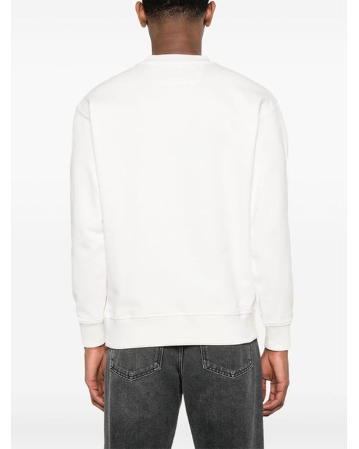 Boggi Jersey Sweater Met Logo-reliëf in het White voor heren