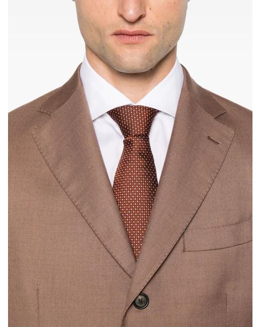 Eleventy Brown Three-Button Suit for men