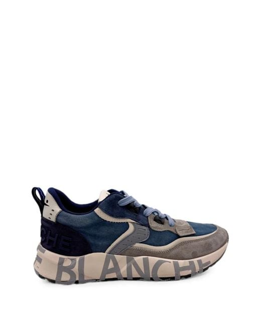 Voile Blanche Blue Clubo1 Logo-Print Sneakers for men