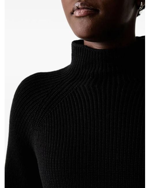 Marc O' Polo Black Ribbed Raglan-Sleeve Sweater