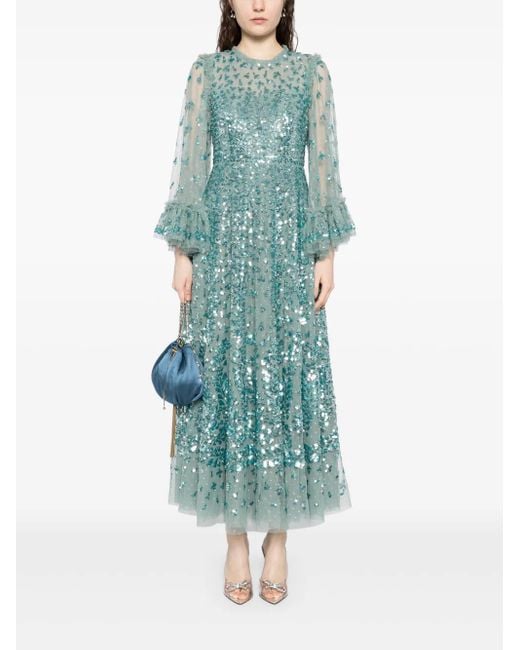 Needle & Thread Blue Glisten Gown