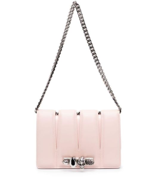 Alexander McQueen Pink The Slash Leather Shoulder Bag