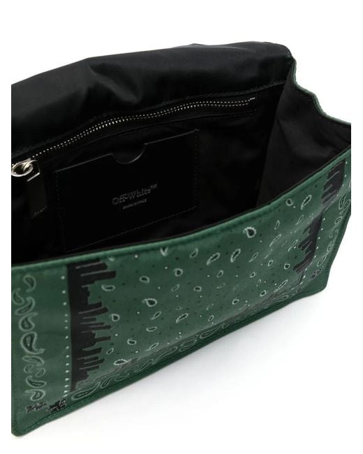 Off-White c/o Virgil Abloh Green Jitney 1.4 Messenger Bag for men