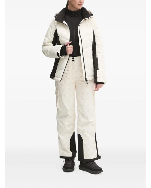Guess Gewatteerd Ski-Jack Met Logoprint in het White