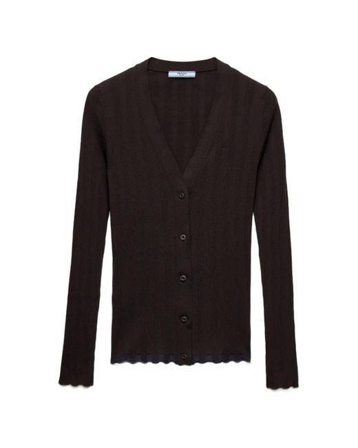 Prada Black Wool Cardigan