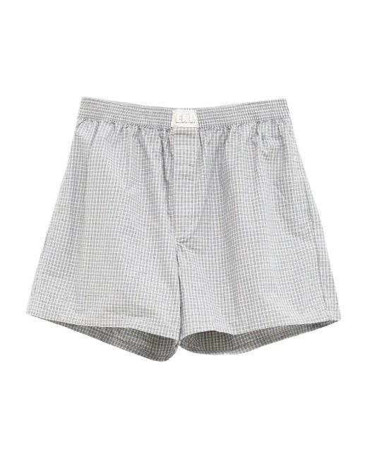 メンズ ERL チェック ボクサーパンツ Gray