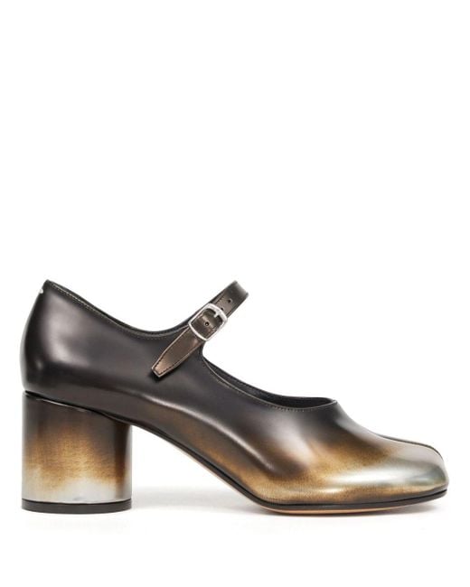 Maison Margiela Brown Tabi Mary-Jane 60Mm Leather Pumps