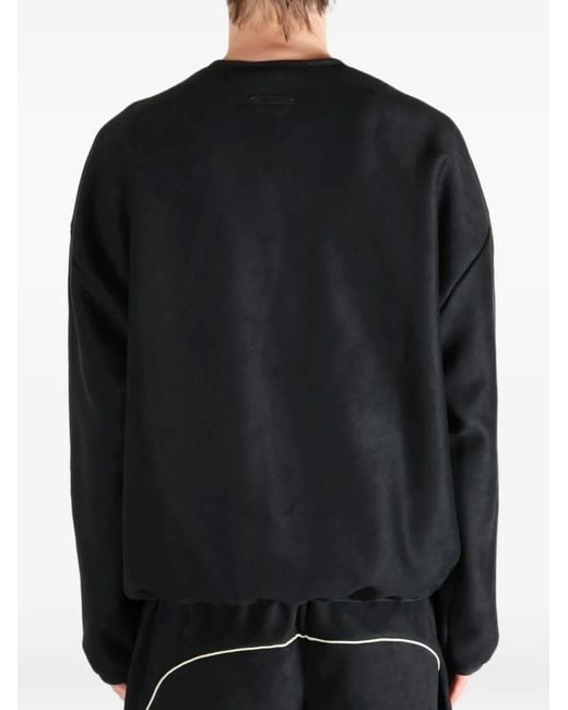 Fear Of God Black Suede Fleece Signature Modern Sweater for men