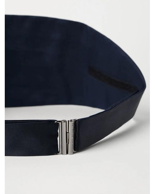 Brunello Cucinelli Black Silk And Cotton Satin Cummerbund for men