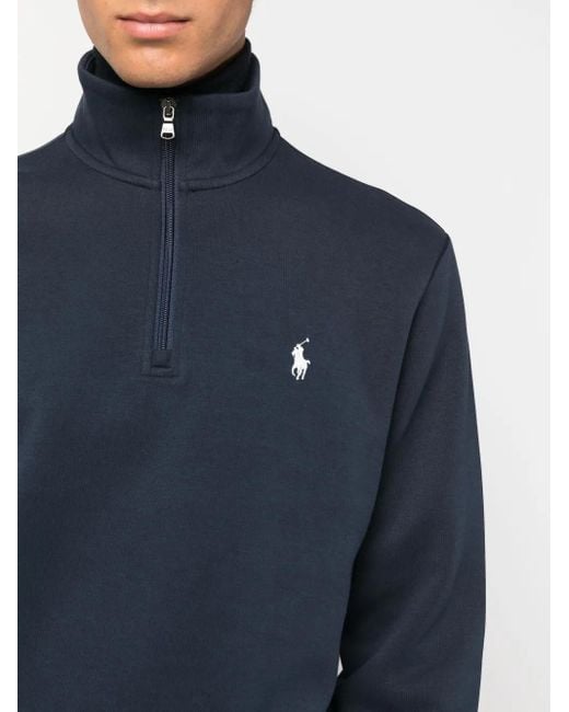 Felpa Polo Pony A Collo Alto di Polo Ralph Lauren in Blue da Uomo