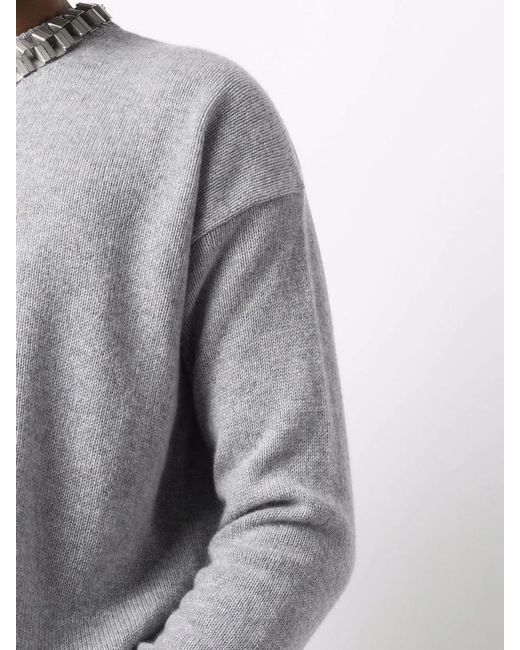 Jil Sander Gray Long Sleeved Knit Jumper for men