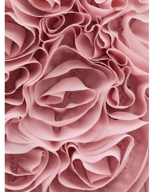 Jupe Volantée À Appliques Fleurs Ambush en coloris Red