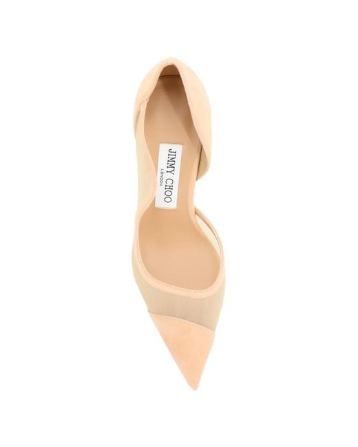 Jimmy Choo Natural Brigitte Mesh-Panel Pumps
