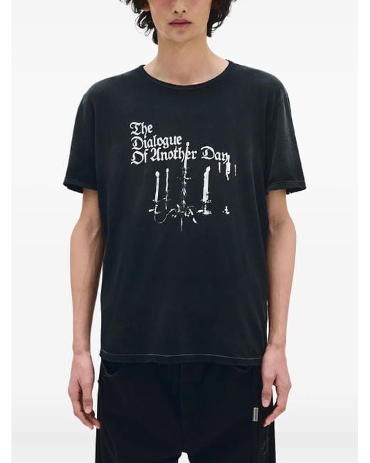 Ann Demeulemeester Chandelier-Print T-Shirt in Black for Men | Lyst